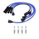 NGK 7mm Wire Set 4 Platinum Spark Plug Kit For Mazda 626 MX-6 4L W/ Gap 0.044"