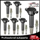6 Ignition Coil + Spark Plug For C1522 UF502 06-10 Chrysler Dodge 2.7L 3.5L 4.0L