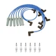 NGK Wire Set & 6 Ruthenium HX H. I. Spark Plugs Kit for Dakota Ram 1500 3.9L V6