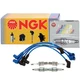 NGK 4 Laser Iridium Spark Plugs Gap 0.048" & Wires Kit For Mazda RX-8 R2 1.3