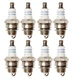 Bosch Set of 8 Super Plus Small Engine Spark Plugs Nickel