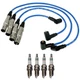 NGK Wire Set & Denso 4 Iridium Power Spark Plugs Kit for Jetta L4 W/ Gap 0.044" NGK Wire Set & Denso 4 Iridium Power Spark Plugs Kit for Jetta L4 W/ Gap 0.044"