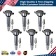 UF502 6PCS Ignition Coil & Spark Plug Set for Chrysler 300 Sebring Dodge Charger