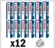 12x Bosch Spark Plugs for MERCEDES W140 6.0 CHOICE2/2 91->98 600 SE/SEL S 600