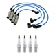 NGK 7mm Wire Set 4 Nickel Spark Plug Kit For Beetle Golf Jetta GLS Base 2.0L L4 NGK 7mm Wire Set 4 Nickel Spark Plug Kit For Beetle Golf Jetta GLS Base 2.0L L4