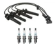 Denso Wire Set 7mm & 4 Iridium TT Spark Plugs 0.040 Kit For Saturn 1.9L L4 VIN 7