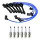 NGK 7mm Wire Set 6 Iridium Spark Plug Kit For Hyundai Tiburon 2.7L V6 F 2008