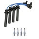 NGK 7mm Wire Set 4 Iridium Spark Plug Kit For R50 RC31 RE31 R53 Cooper 1.6L L4