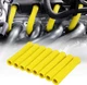 SHINEHOME 2500&deg; Spark Plug Heat Shield Sleeve for 8PCS Wire Yellow 