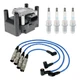 Hitachi Ignition Coils NGK 4 Standard Spark Plugs & Wire Set Kit for Beetle L4 Hitachi Ignition Coils NGK 4 Standard Spark Plugs & Wire Set Kit for Beetle L4