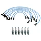 NGK Wire Set & Denso 6 Standard Spark Plugs Kit for Jaguar Vanden Plas XJ6 L6