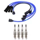 NGK Wire Set & Denso 4 Standard Spark Plugs Kit for MX-6 Probe 626 2.2L L4 NA